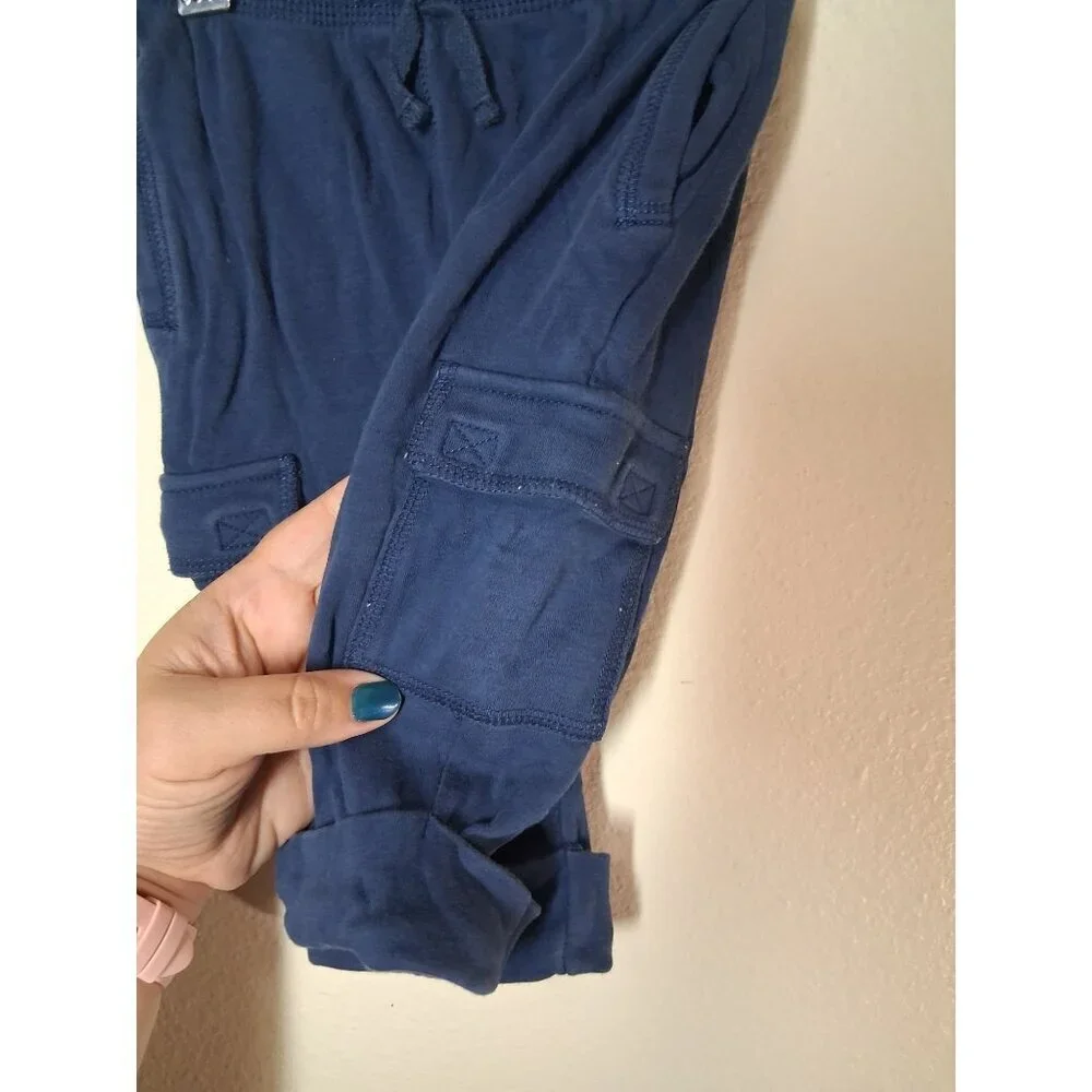 Baby Gap Cargo Pants Cotton Casual Blue Boys Size 3-6 Months